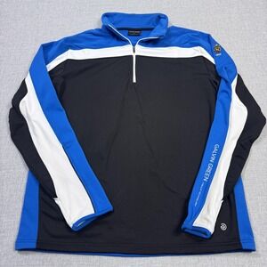 Galvin Green 1/4 Zip Golf Pullover Mens XL Black Blue Insula Technology Thermal